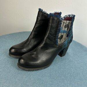 Spring Step L'Artiste Bata Leather Round Toe Ankle Boots Size 9.5/10